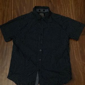 Dotted blue button up
